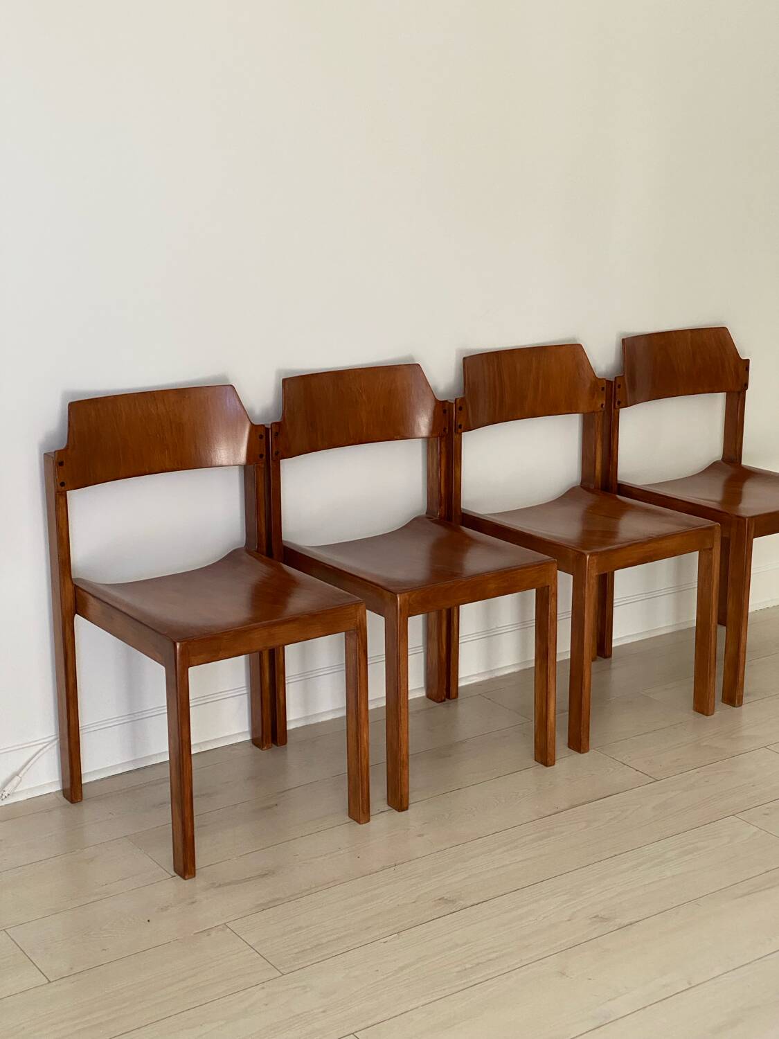 4 Schapp Mobel wooden chairs