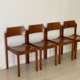 4 Schapp Mobel wooden chairs