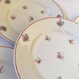 Five dessert plates flowered