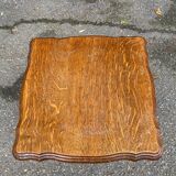 Table basse carrée Louis XV en chêne 1900