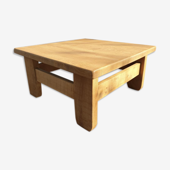 Table basse brutalisme 1960 "square in the rough"