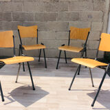 Set of 4 chairs design in wood