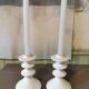 Pair of artisanal ceramic candlesticks Morocco