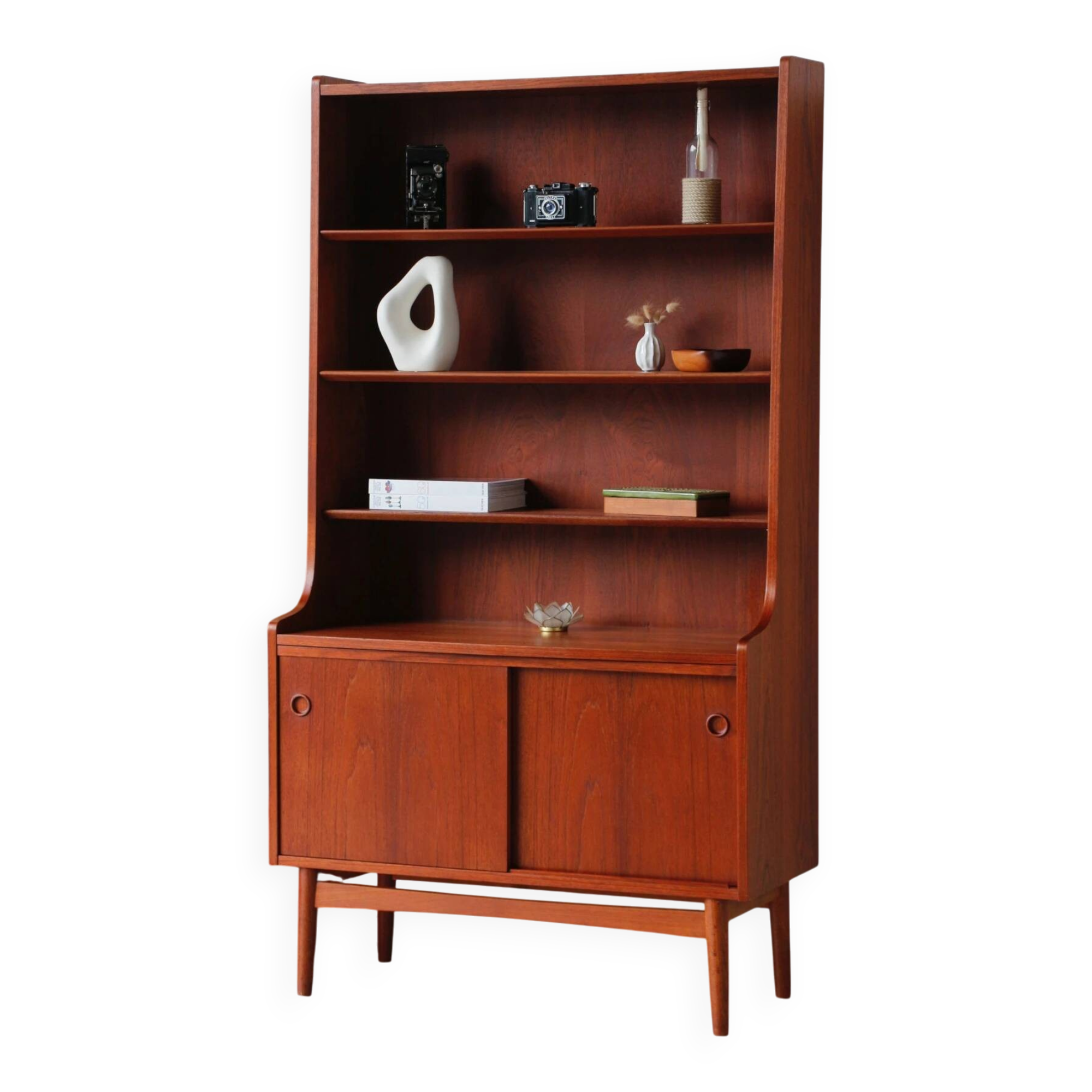 Bibliothèque scandinave vintage en teck – années 60