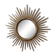 Golden wooden sun mirror