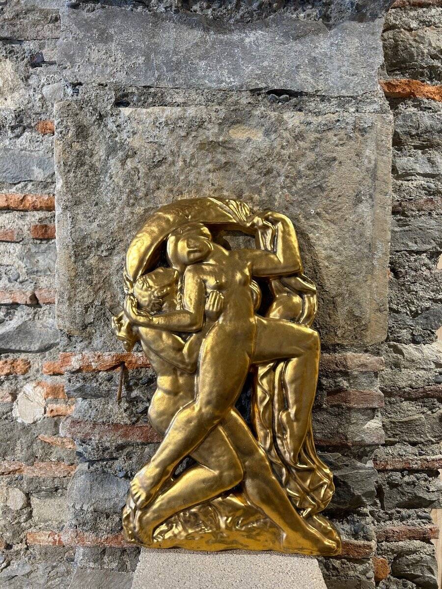 Art Deco ceramic bas-relief