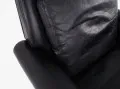 Black leather armchair, Danish design, 1970s, production: Denmark