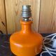 Vintage orange ceramic lamp base