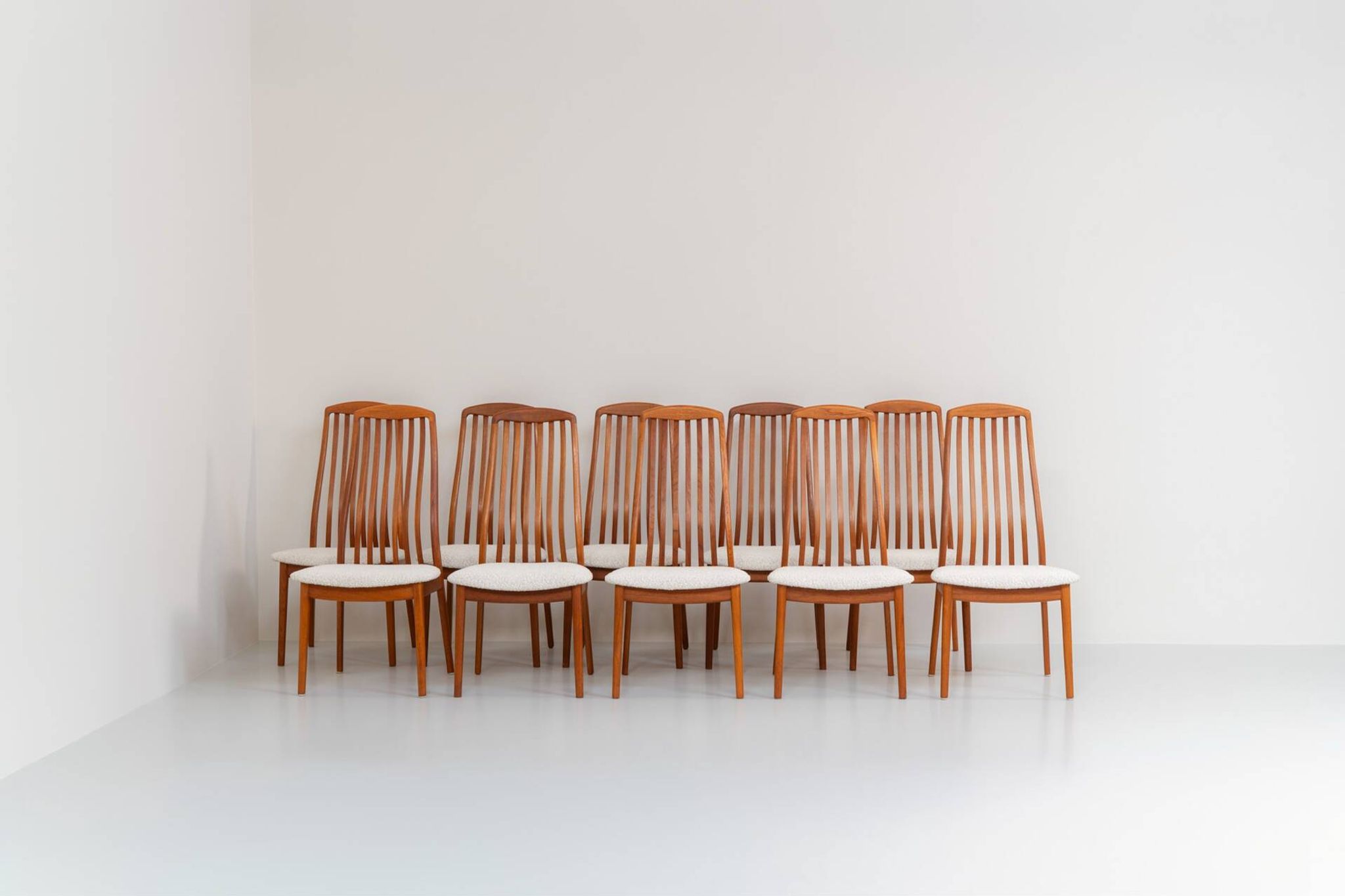 Set of 10 dining chairs by Kai Kristiansen for Schou Andersen (Denmark