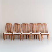 Set of 10 dining chairs by Kai Kristiansen for Schou Andersen (Denmark