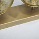 1970s Czech Space Age Double Wall Light with Amber Bubble Glass Globes