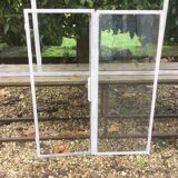 Old glass roof with door and window