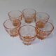 6 pink glasses
