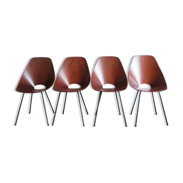 Vittorio Nobili for Fratelli Tagliabue Italian Medea dining chairs, 1950s