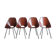 Vittorio Nobili for Fratelli Tagliabue Italian Medea dining chairs, 1950s