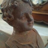 Pair of old cast iron chenets late 19th