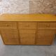 Vintage wooden rattan wicker buffet enfilade