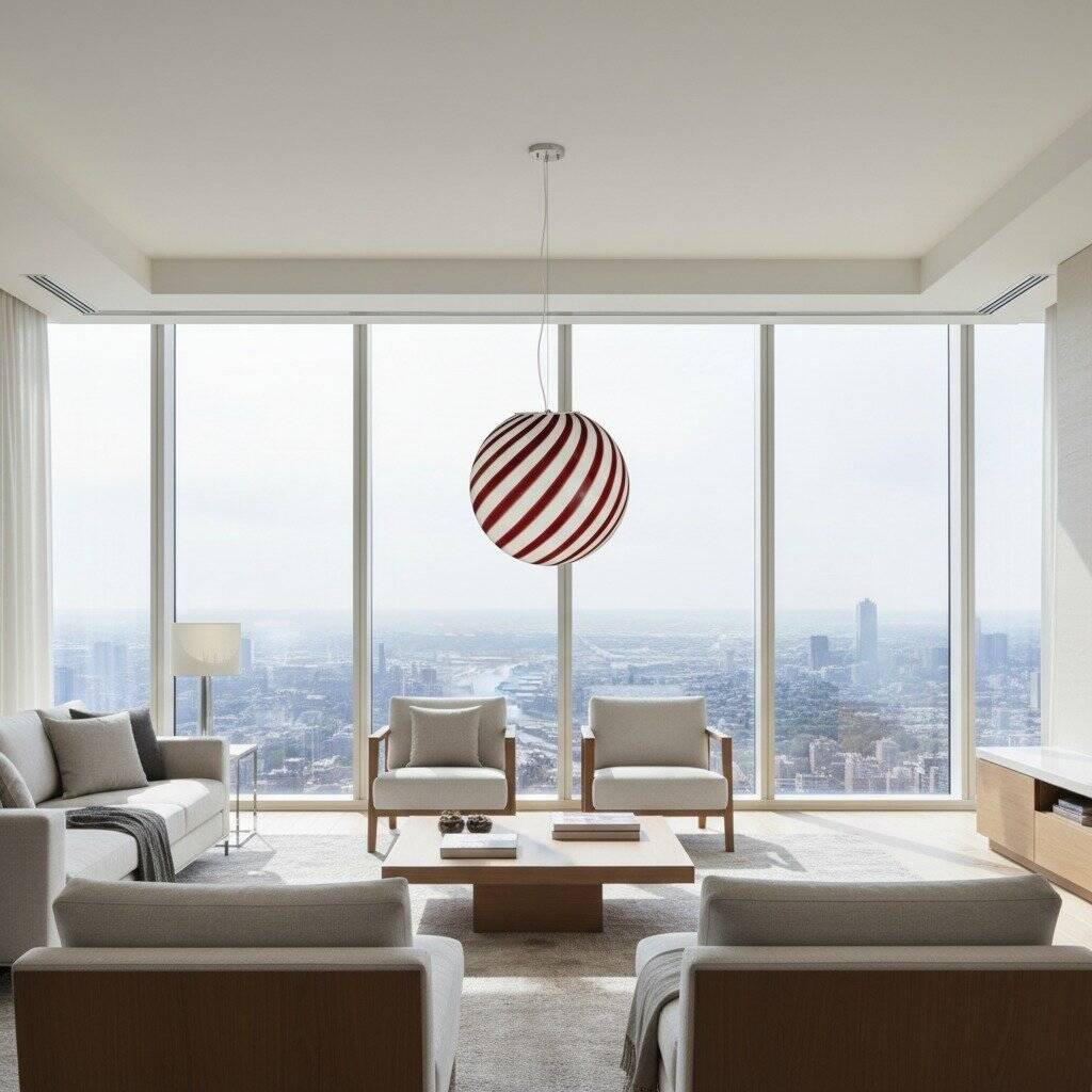 Lampadario sospensione vetro di Murano