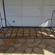 Wrought iron bed with mattress