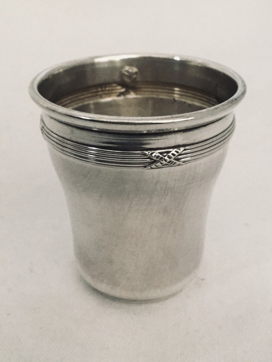 6 liquor cups "rubans croisés" Charles Vincent