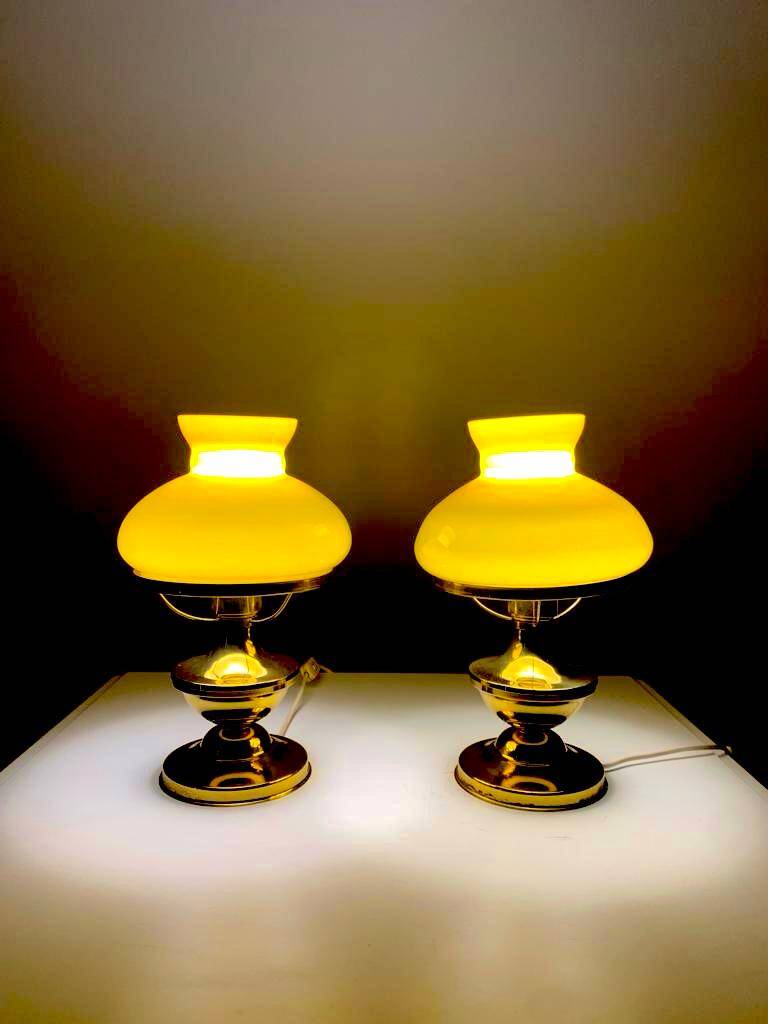 Art deco table lamps, Italy 1930s, set of two