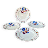 Lot de 4 assiettes  plates St Amand