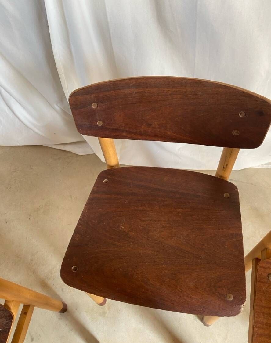 Quatre chaises basses Kvetny et Sonners Stolefabrik Danemark 1960