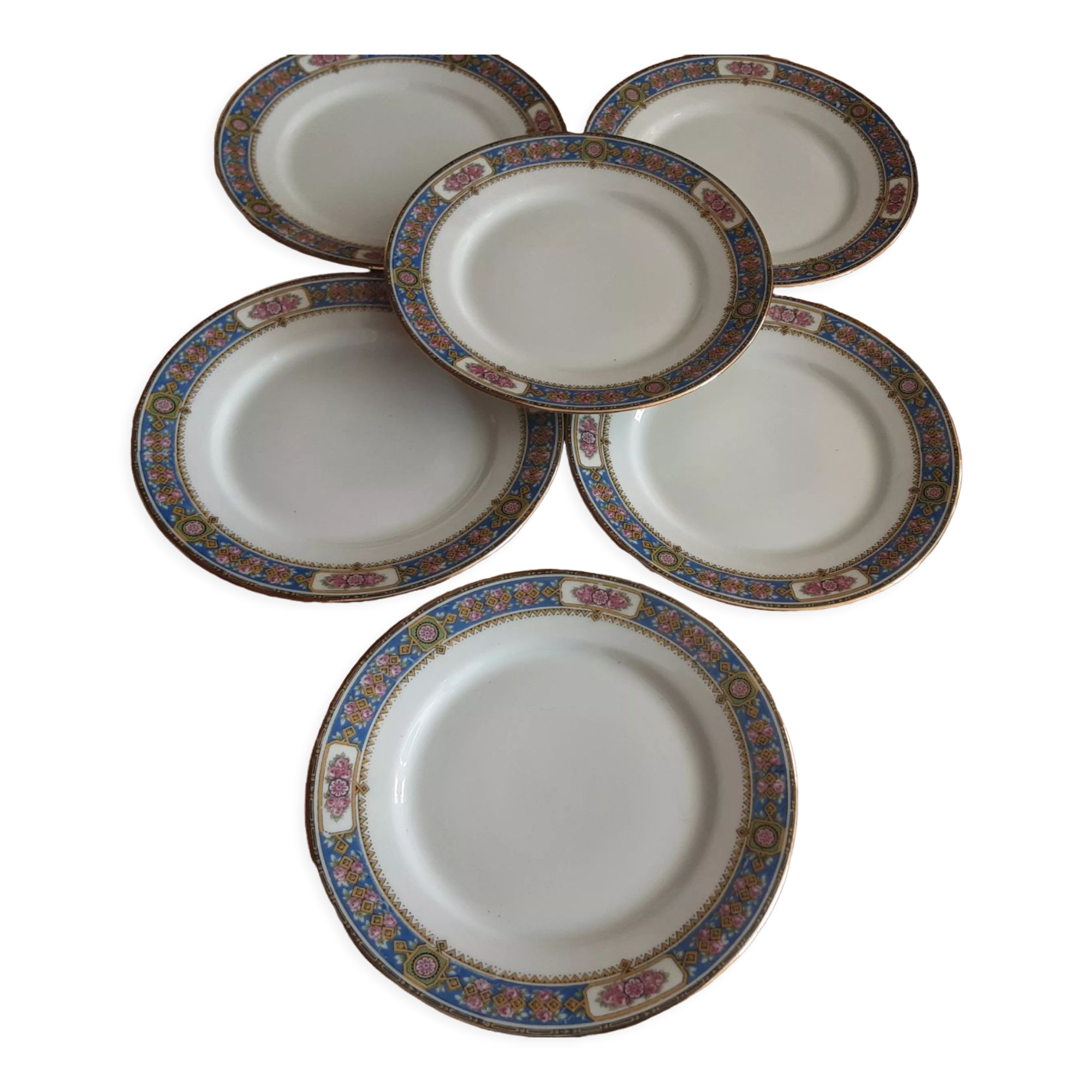 6 dessert plates porcelain from Limoges