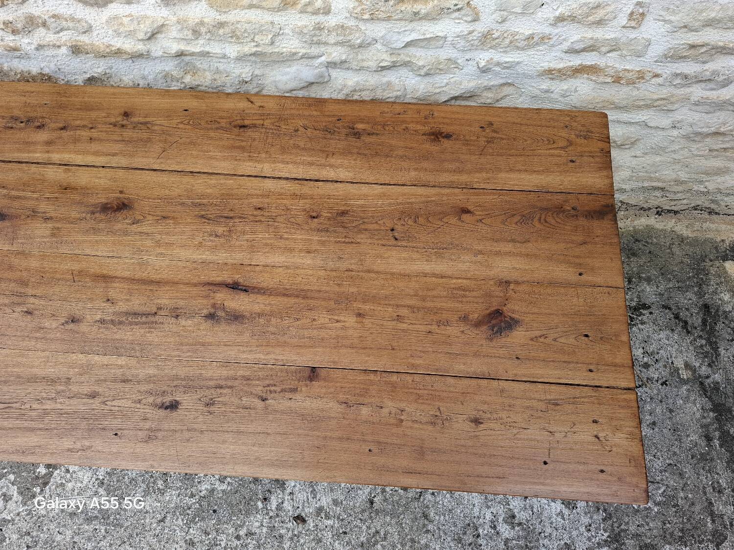 Weathered farm table