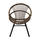 Fauteuil enfant rotin et métal années 60