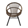 Fauteuil enfant rotin et métal années 60