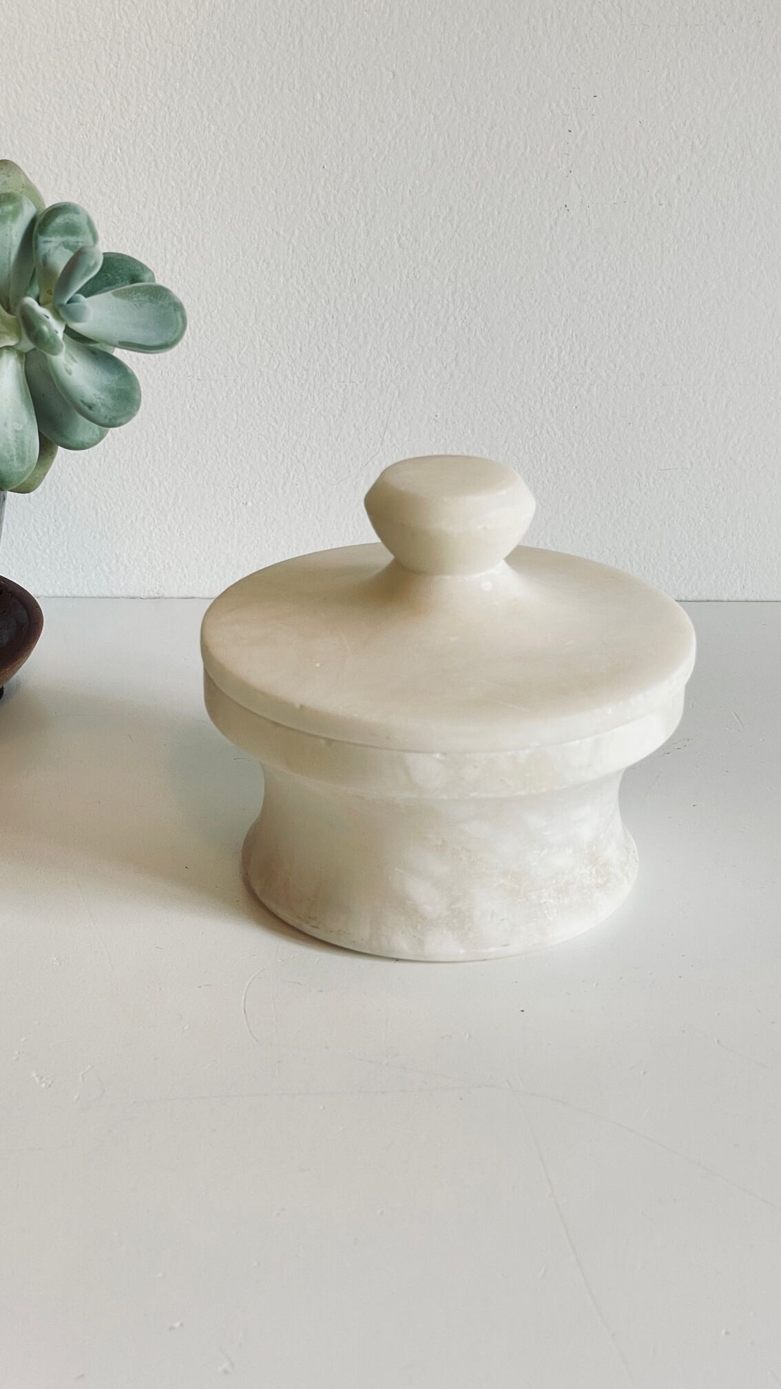 Vintage alabaster stone box