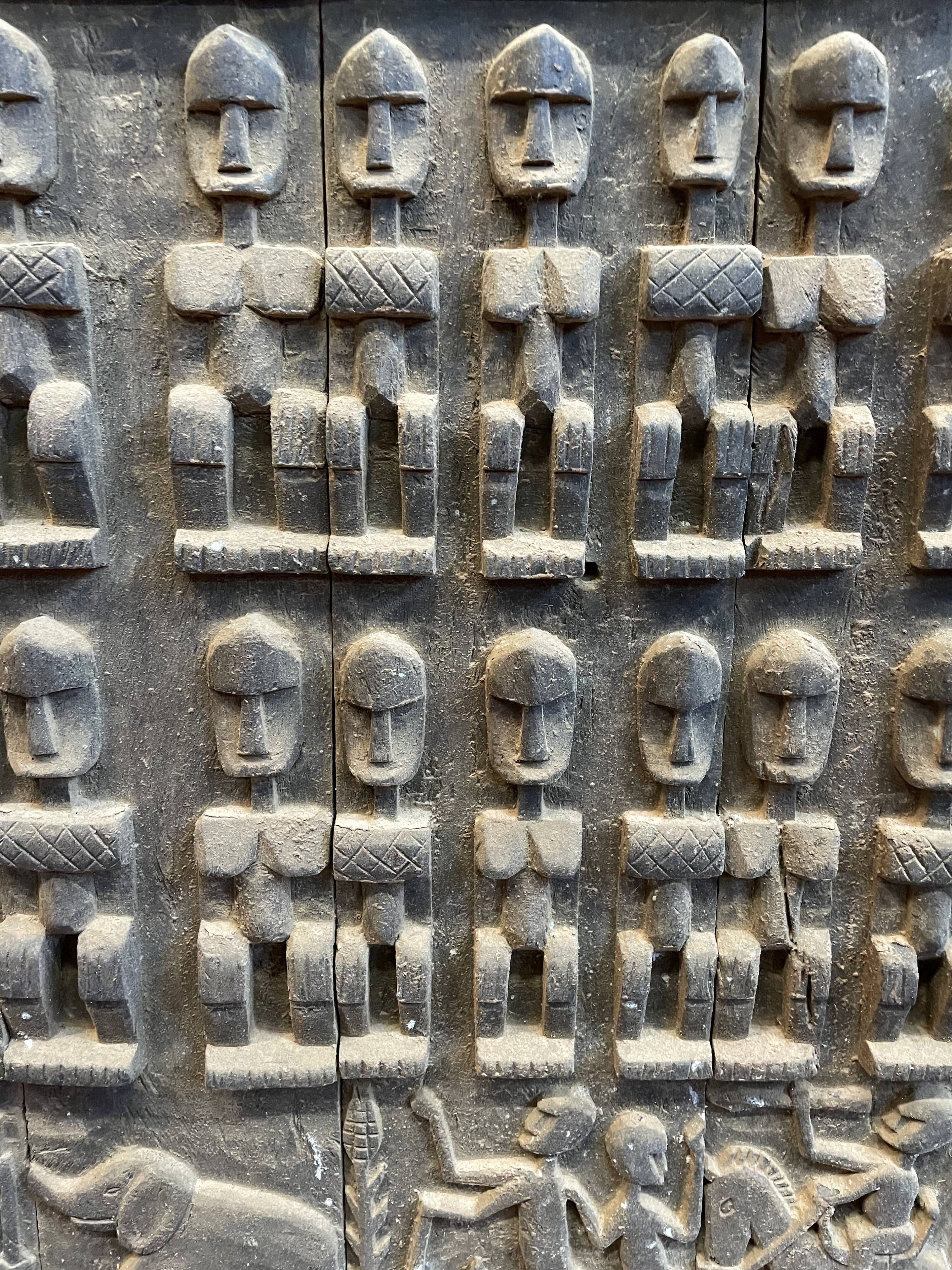 Mali, former Dogon attic shutter with its lock.