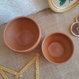 Set of two bowls sandstone pots Digoin France