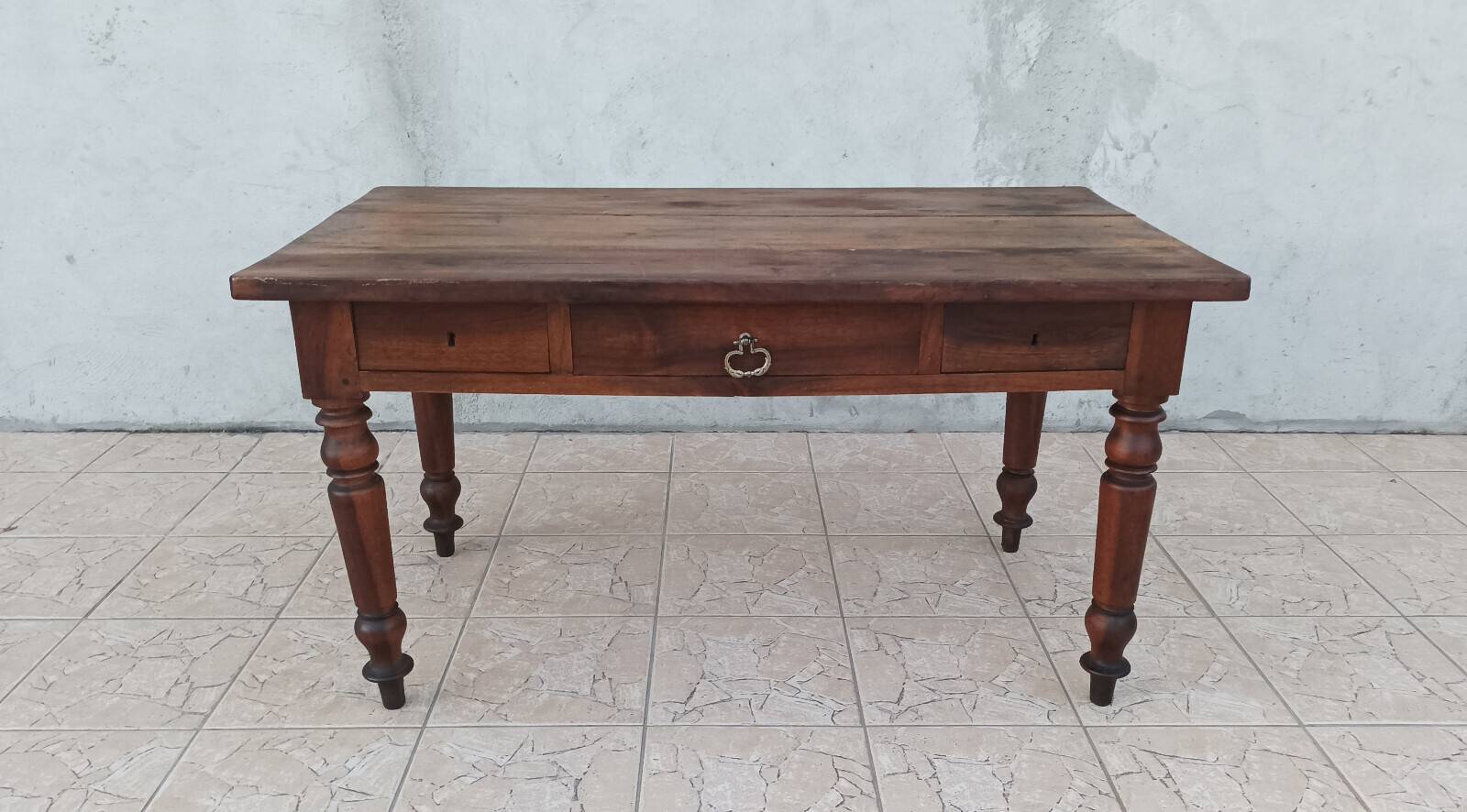 19th-century walnut table