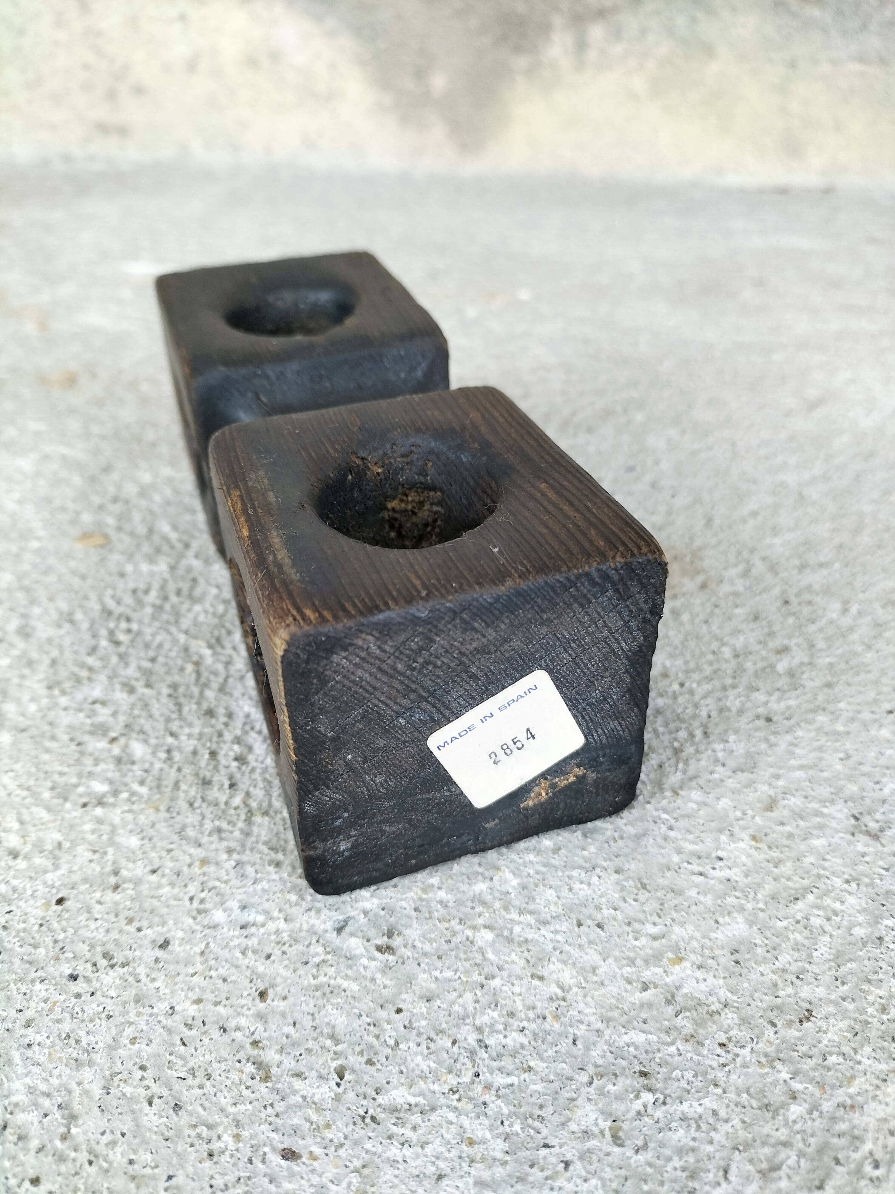 Vintage wooden candle holder.