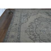 1970s Vintage Persian Handmade Wool Cotton Brown Area Rug 300x380