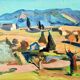 Painting by André PLANSON (1898-1981) – Oil on panel – Provence landscape