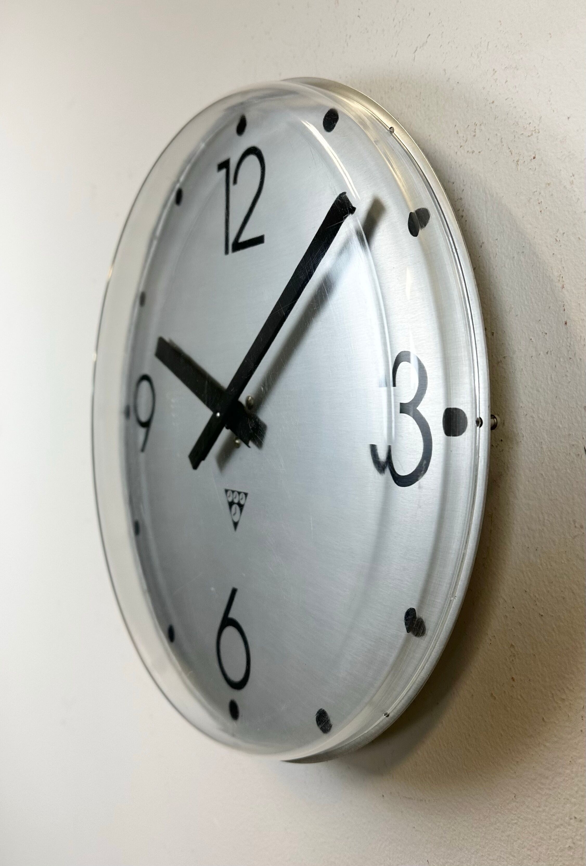 Vintage Office Wall Clock from Pragotron, 1980s
