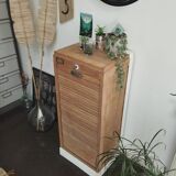 Filing Cabinet with Curtain / Vintage Furniture