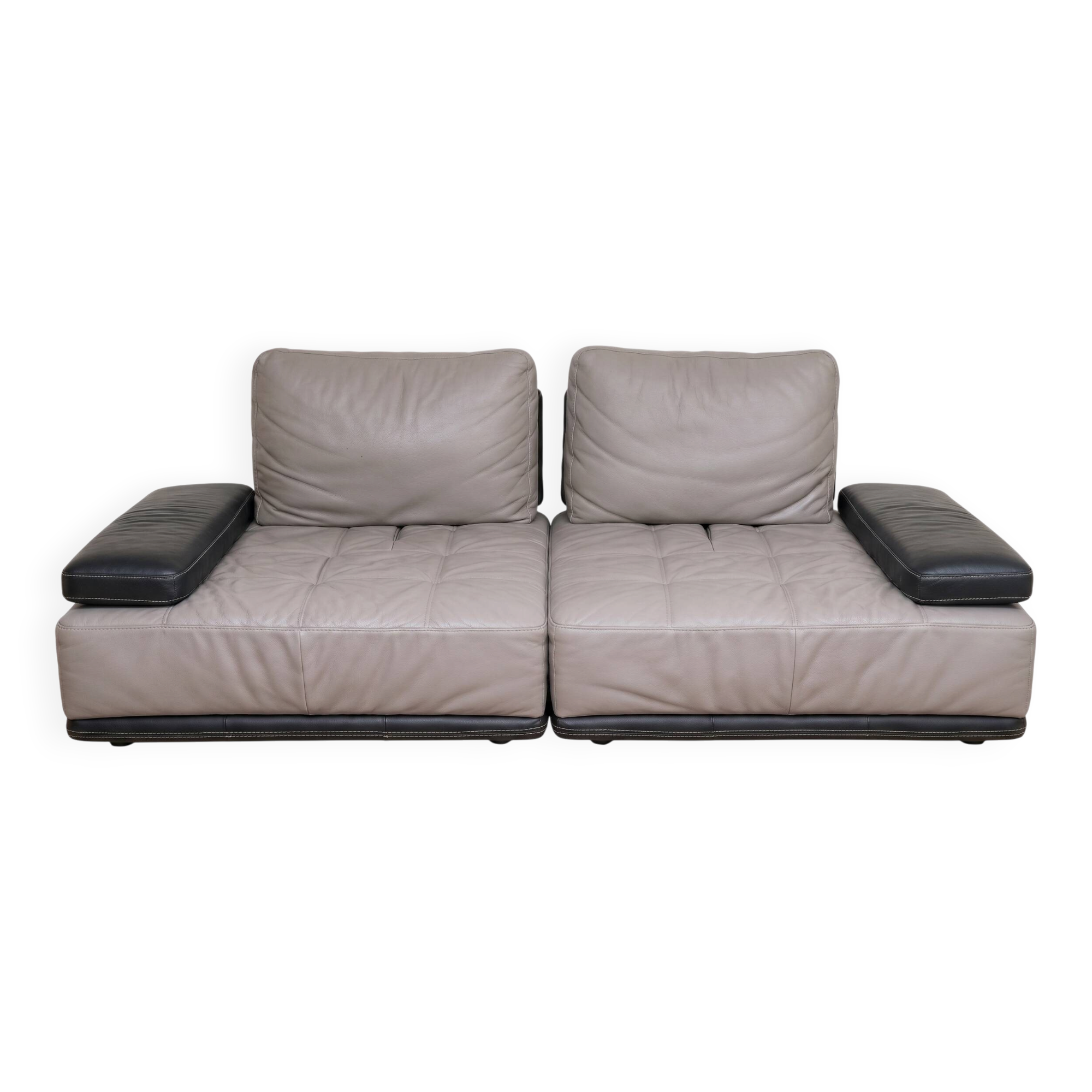 Canapé design en cuir bicolore – Très confortable