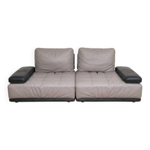 Canapé design en cuir - bicolore