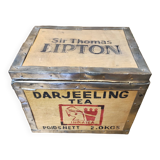 Wooden box on Thomas Lipton
