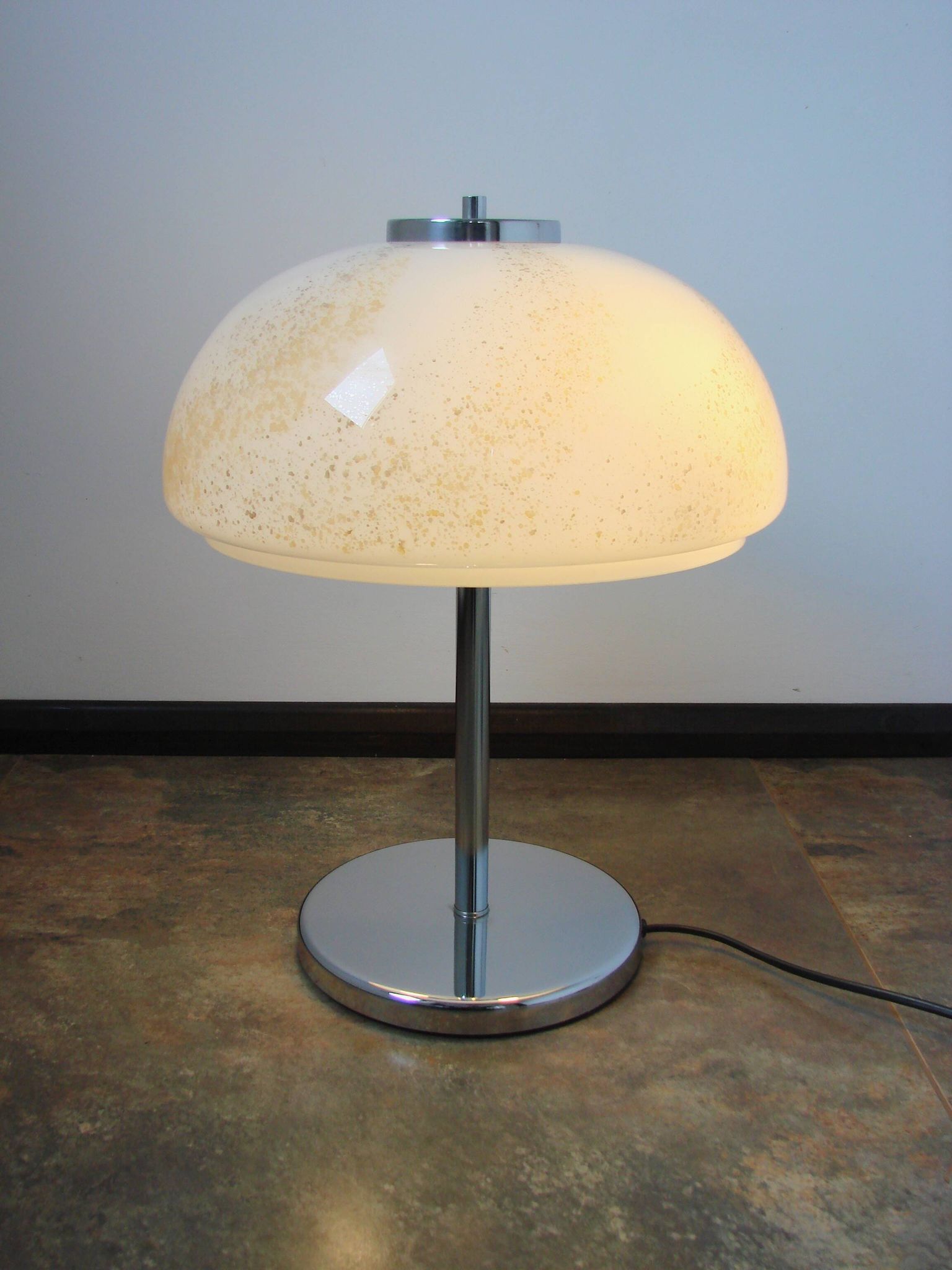 Art Deco table lamp – 1960s, wood and metal, E27