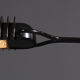 Floor lamp made from black painted metal with balancing arm