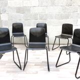 Lot of 6 vintage Galvanitas S23 chairs