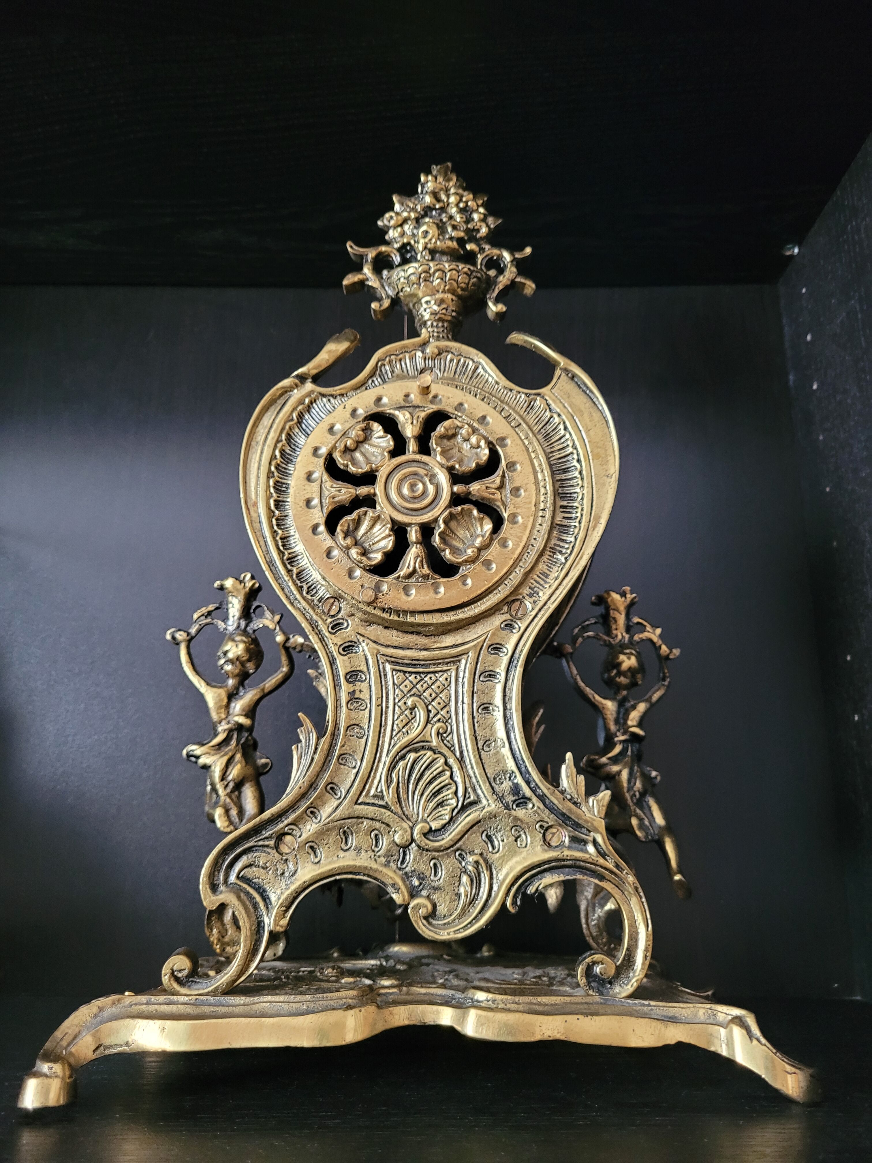 Louis XV style gilded bronze clock