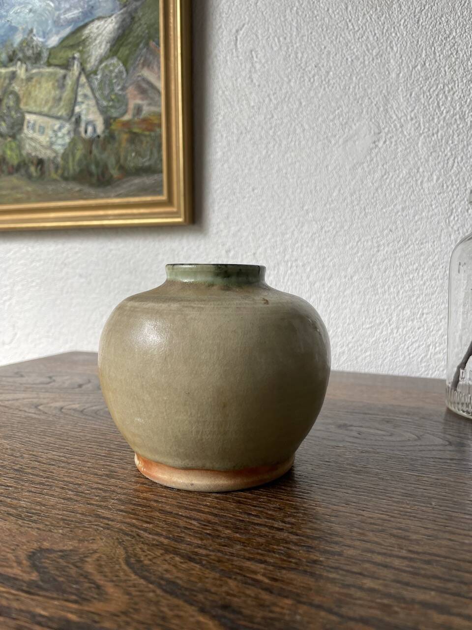 Small glazed ceramic vase