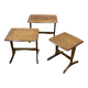 Suite de 3 tables gigognes en teck des années 70