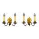Pair of brass wall sconces by Schroder & Co